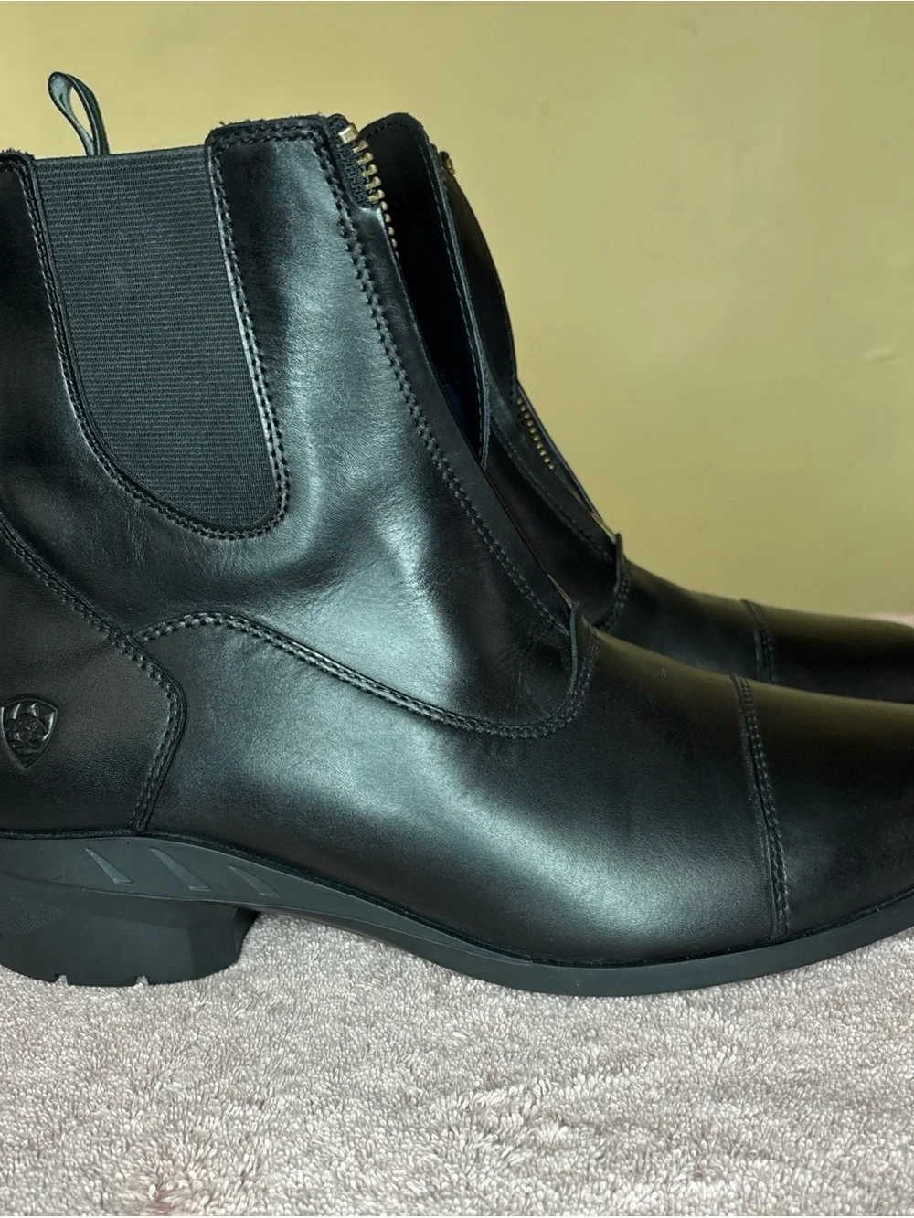 Ariat Heritage IV Boots Mens Size 10.5D Black Leather Zip Equestrian Excellent